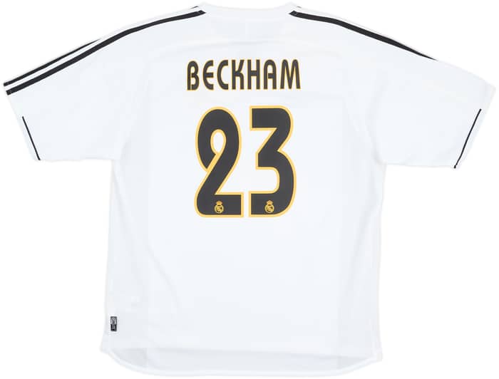 2003-04 Real Madrid Home Shirt Beckham #23 - 8/10 - (L)