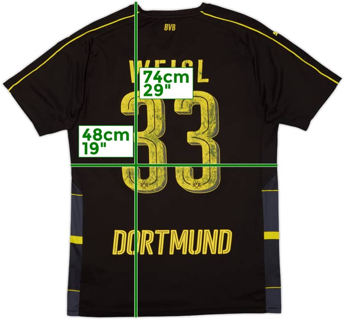2016-17 Borussia Dortmund Away Shirt Weigl #33 - 4/10 - (M)