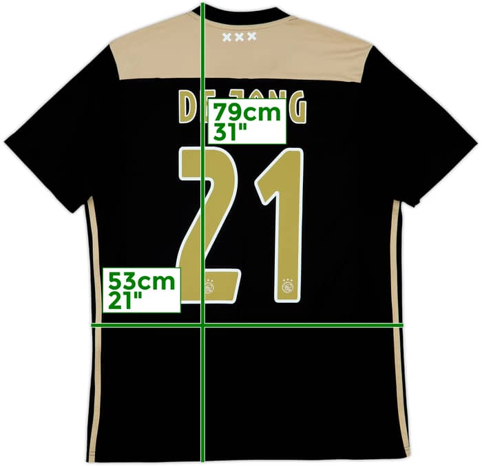 2018-19 Ajax Away Shirt De Jong #21 - 8/10 - (L)