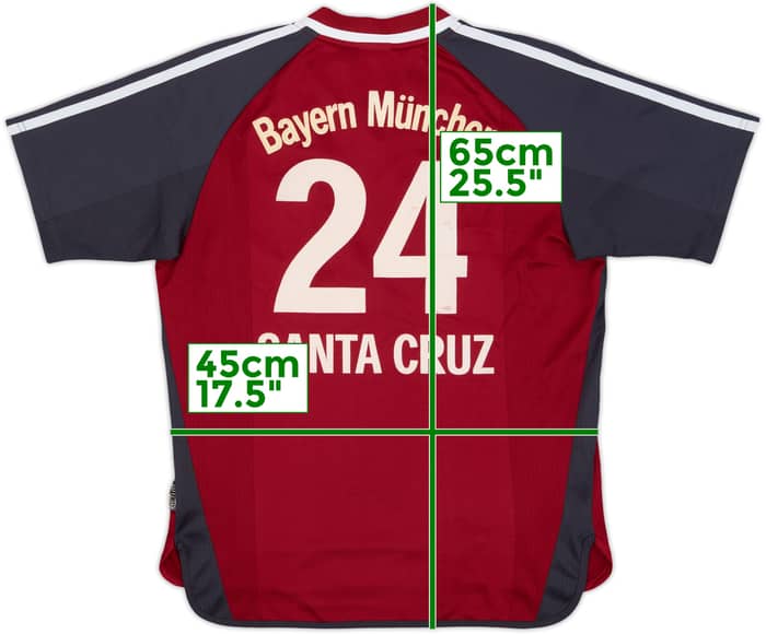 2001-02 Bayern Munich Home Shirt Santa Cruz #24 - 7/10 - (Y)