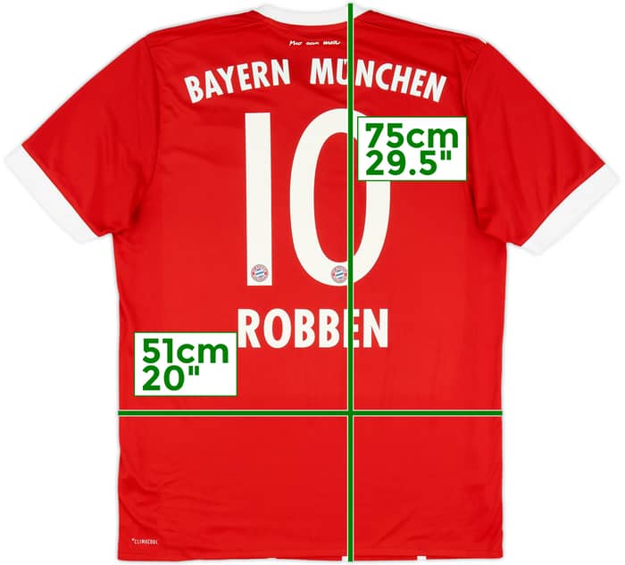 2017-18 Bayern Munich Home Shirt Robben #10 - 6/10 - (M)