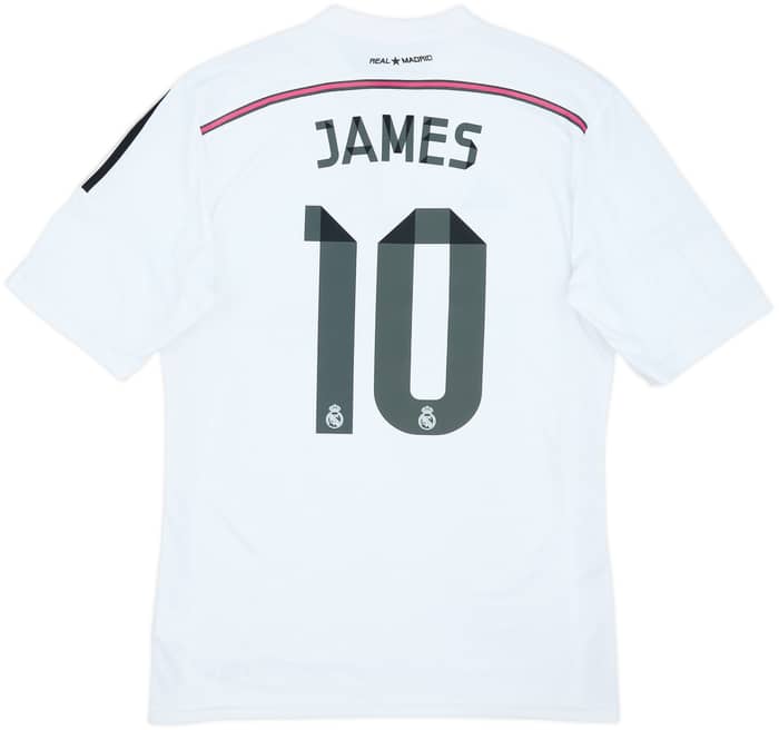 2014-15 Real Madrid Home Shirt James #10 - 8/10 - (L)