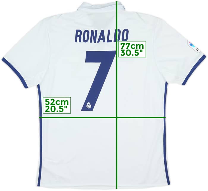 2016-17 Real Madrid Home Shirt Ronaldo #7 - 6/10 - (L)