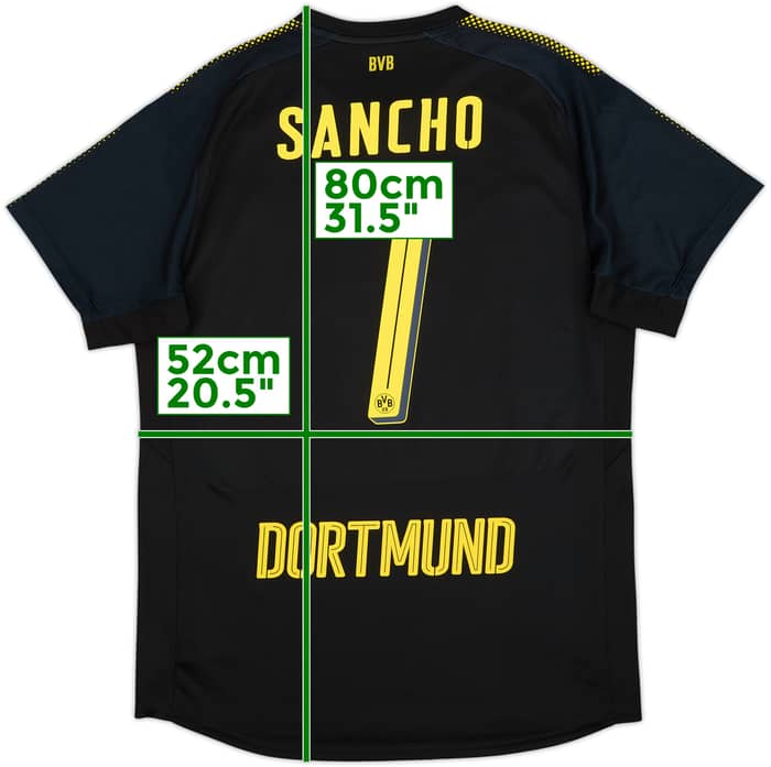 2017-18 Borussia Dortmund Away Shirt Sancho #7 - 9/10 - (L)