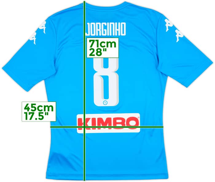 2016-17 Napoli Home Shirt Jorginho #8 - 10/10 - (M)