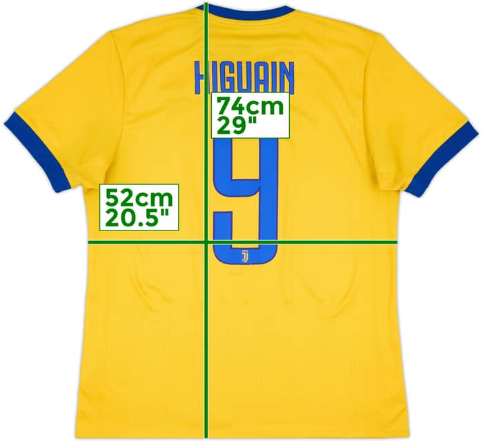 2017-18 Juventus Away Shirt Higuain #9 - 6/10 - (L)