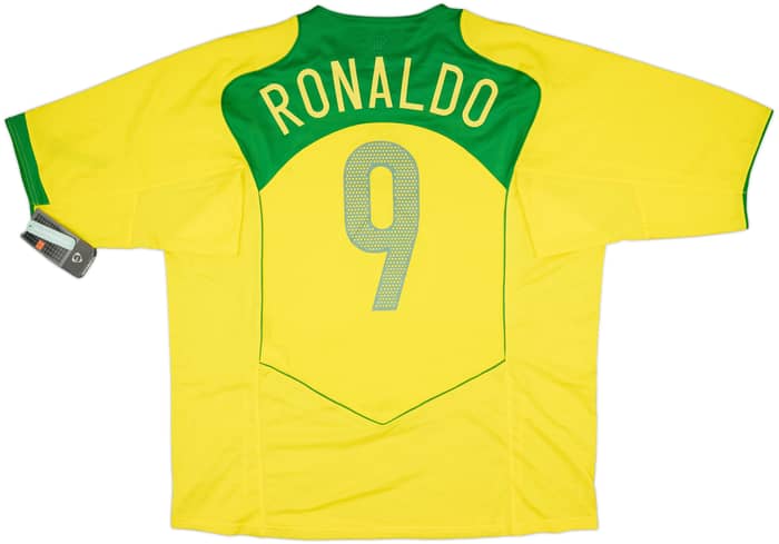2004-06 Brazil Home Shirt Ronaldo #9 (XXL)