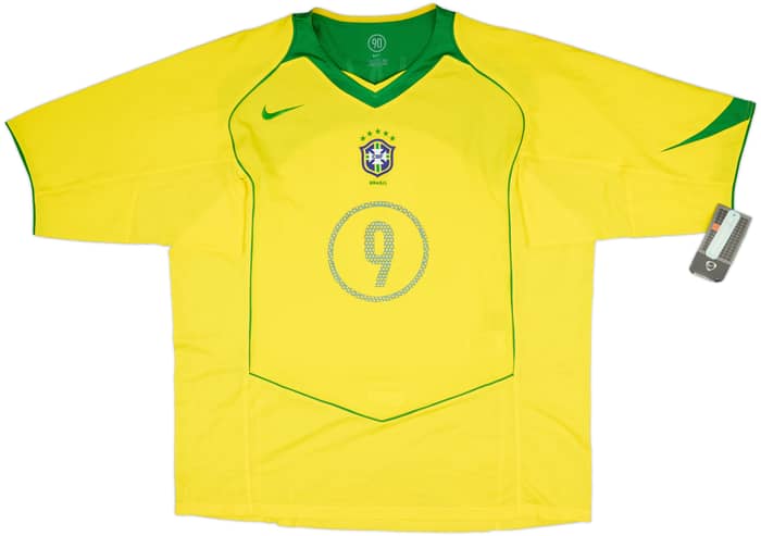 2004-06 Brazil Home Shirt Ronaldo #9 (XXL)