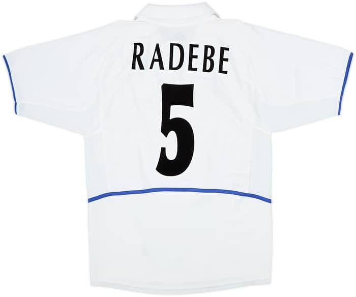 2002-03 Leeds United Home Shirt Radebe #5 - 8/10 - (S)