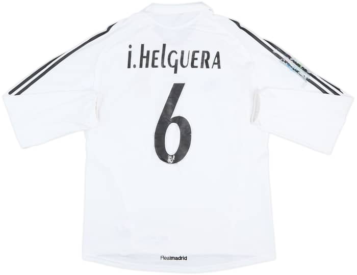 2005-06 Real Madrid Match Issue Home L/S Shirt I.Helguera #6