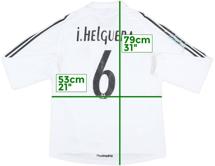 2005-06 Real Madrid Match Issue Home L/S Shirt I.Helguera #6