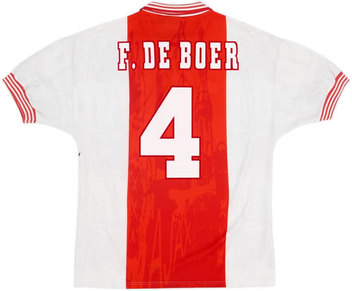 1996-97 Ajax Home Shirt F.DeBoer #4 - 8/10 - (M)