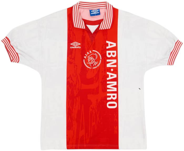 1996-97 Ajax Home Shirt F.DeBoer #4 - 8/10 - (M)
