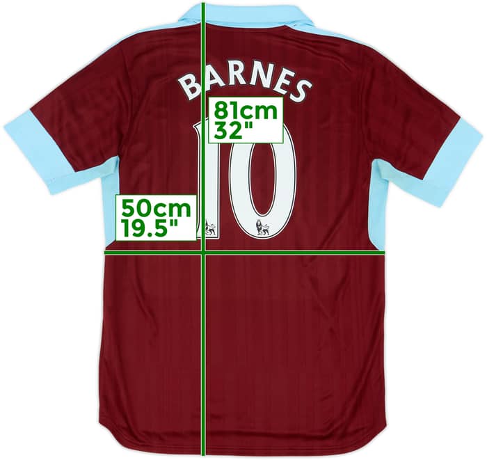 2016-17 Burnley Home Shirt Barnes #10 - 6/10 - (L)