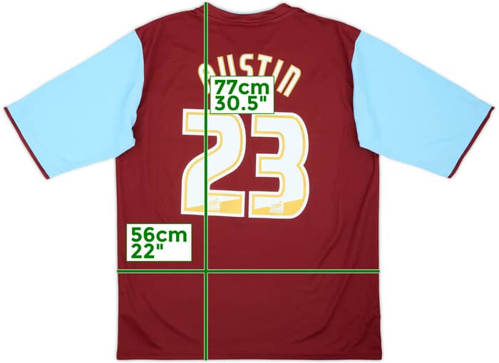 2012-13 Burnley Home Shirt Austin #23 - 7/10 - (XL)