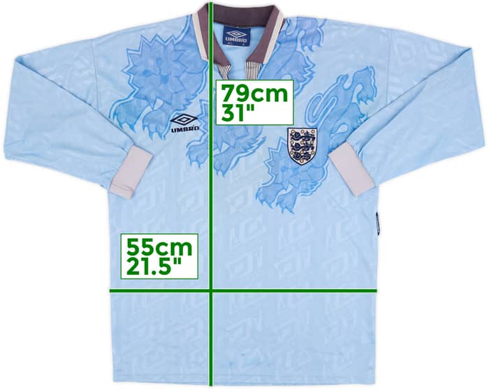 1992-93 England Third L/S Shirt #4 - 4/10 - (XL)