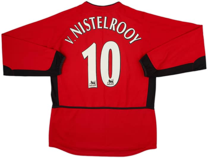 2002-04 Manchester United Home L/S Shirt V.Nistelrooy #10 - 4/10 - (L)