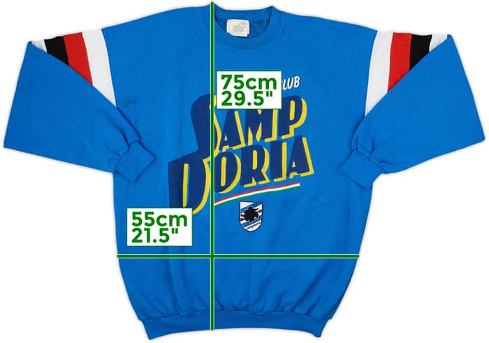1990-91 Sampdoria Le Felpe Dei Grandi Club Sweat Top - 8/10 - (L)