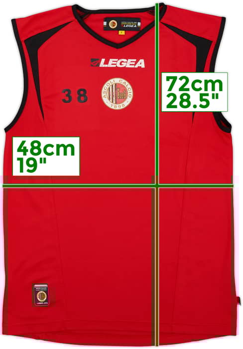 2006-07 Ascoli Legea Player Issue Training Vest #38 - 7/10 - (L)