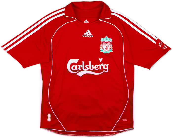 2006-08 Liverpool Home Shirt Gerrard #8 - 6/10 - (L.Boys)