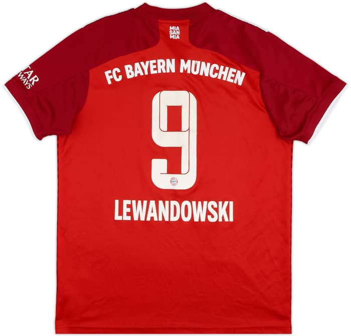 2021-22 Bayern Munich Home Shirt Lewandowski #9 - 5/10 - (L)