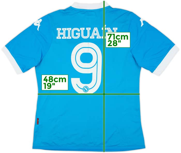 2015-16 Napoli Authentic Home Shirt Higuain #9 - 6/10 - (XL)