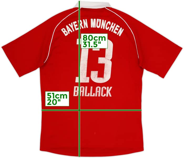 2005-06 Bayern Munich Home Shirt Ballack #13 - 5/10 - (M)