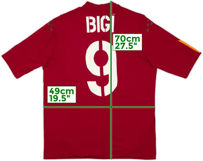 2004-05 Roma Home Shirt Bigi #9 - 6/10 - (L)