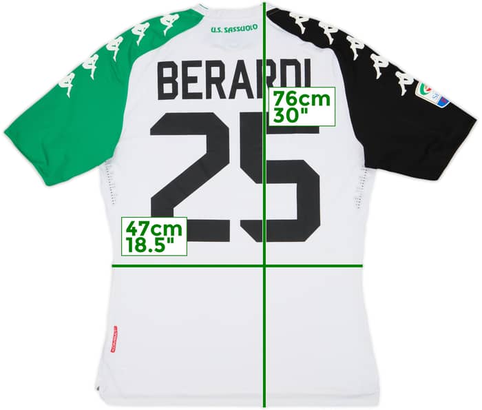 2017-18 Sassuolo Away Shirt Berardi #25 - 7/10 - (XXL)