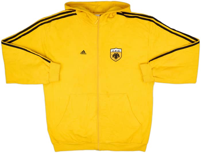 2006-07 AEK Athens adidas Hooded Sweat Top - 6/10 - (XL)