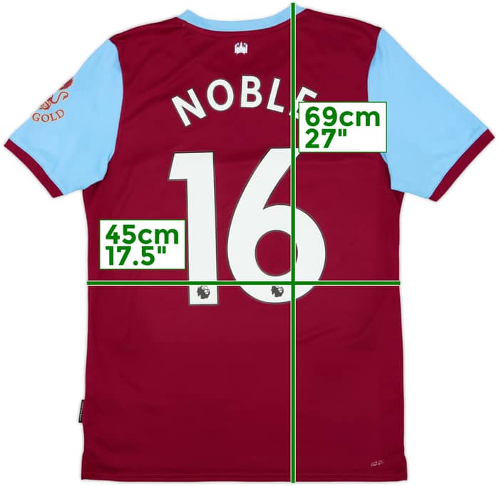 2019-20 West Ham Home Shirt Noble #16 - 9/10 - (S)