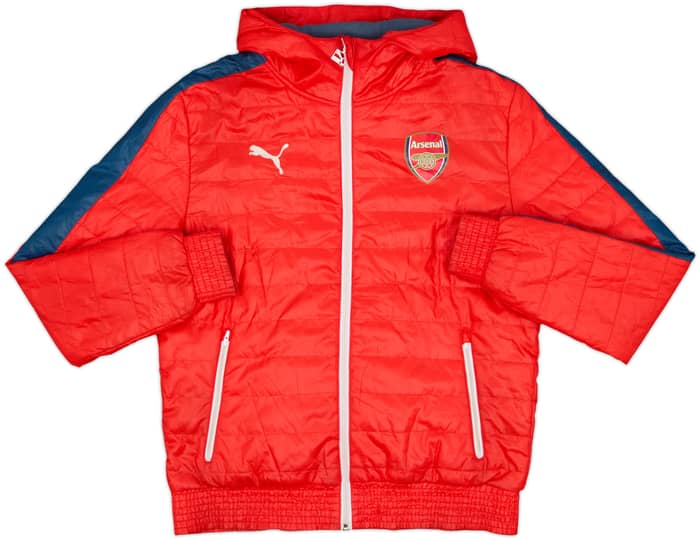 2015-16 Arsenal Puma Hooded Bench Coat - 7/10 - (M)