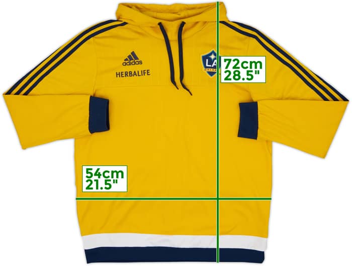2014-15 LA Galaxy adidas Hooded Sweat Top - 7/10 - (L)