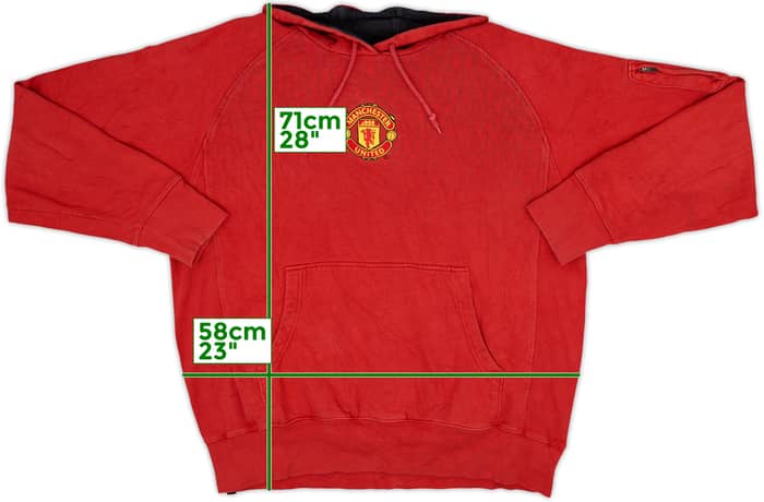 2007-08 Manchester United Nike Hooded Sweat Top - 7/10 - (XL)