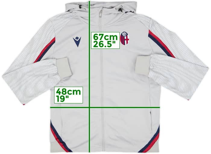 2022-23 Bologna Macron Hooded Track Jacket - 8/10 - (L)
