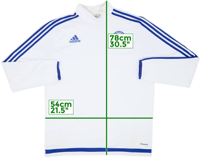 2015-16 Chelsea adidas 1/4 Zip Sweat Top - 6/10 - (L)