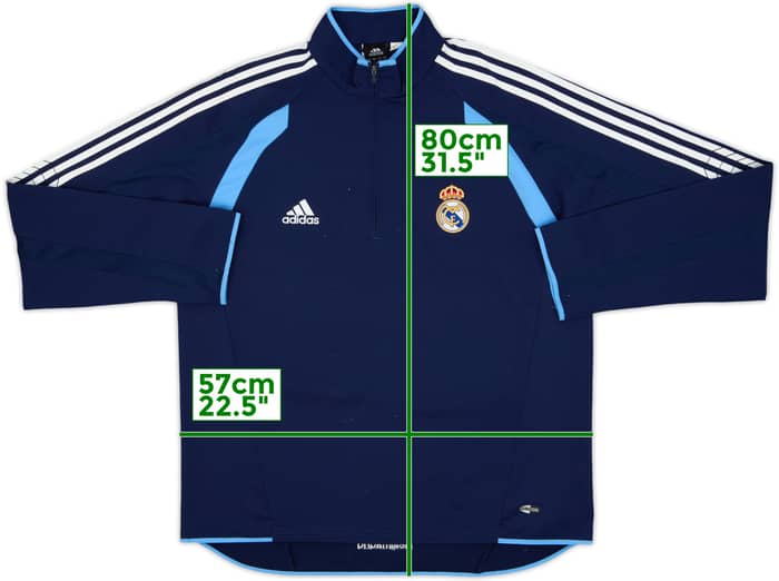 2005-06 Real Madrid adidas 1/4 Zip Drill Top - 5/10 - (L/XL)