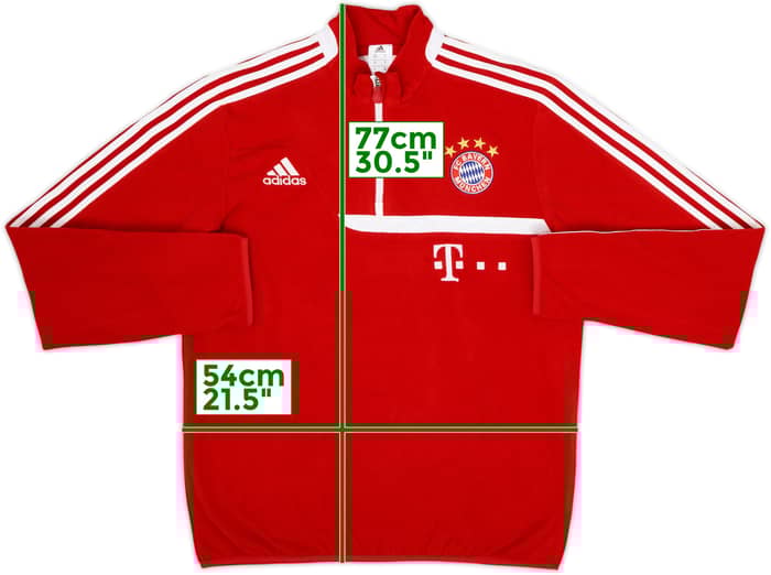 2013-14 Bayern Munich Player Issue adidas 1/4 Zip Fleece Top - 8/10 - (L/XL)
