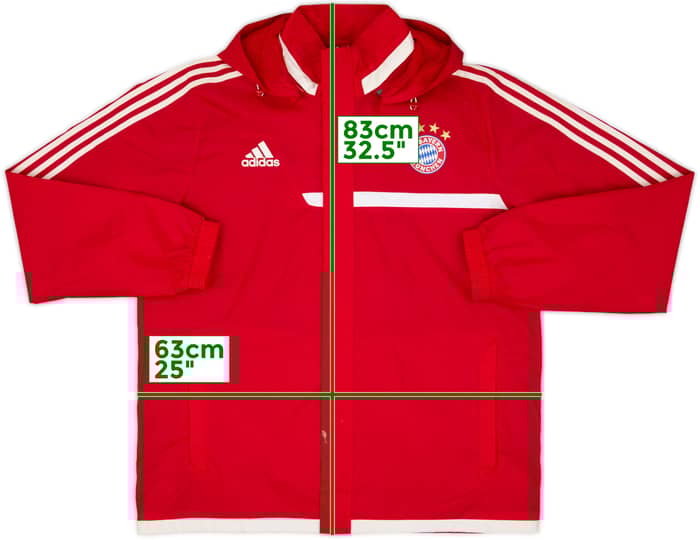 2013-14 Bayern Munich adidas Hooded Rain Jacket - 8/10 - (XL/XXL)