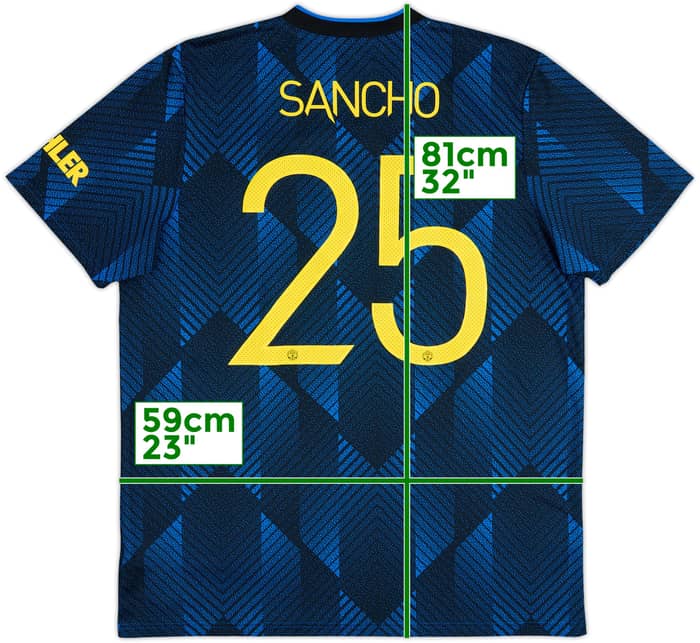 2021-22 Manchester United Third Shirt Sancho #25 - 10/10 - (XL)