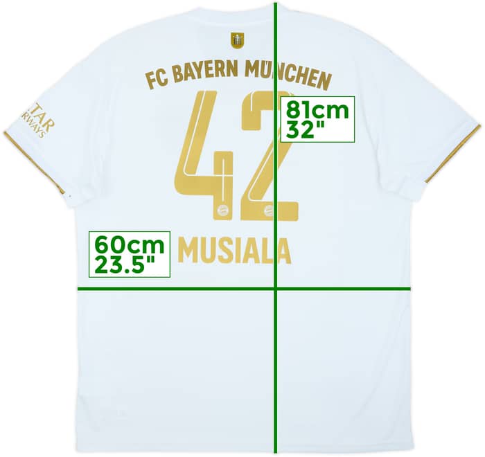 Camiseta de visitante del Bayern Munich 2022-23 Musiala #42 - 9/10 - (XL)