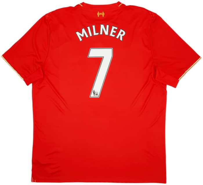 2015-16 Liverpool Home Shirt Milner #7 - 8/10 - (XXL)