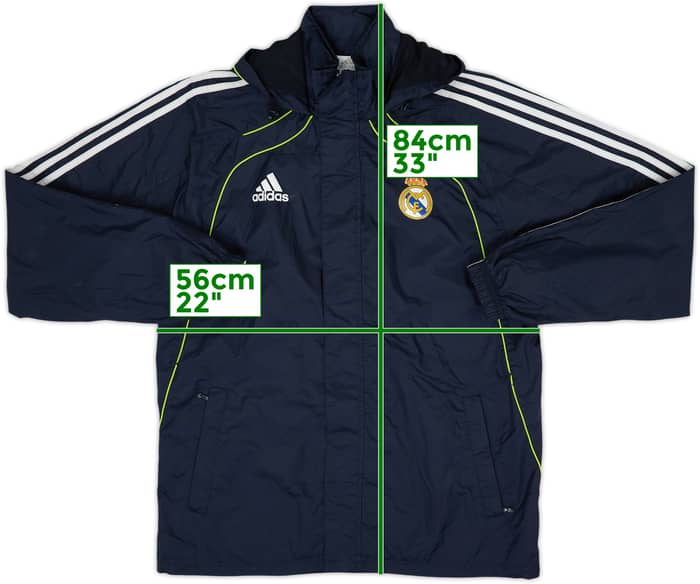 2010-11 Real Madrid adidas Hooded Rain Jacket - 8/10 - (M/L)
