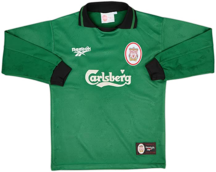 1996-97 Liverpool GK Shirt - 7/10 - (L.Boys)