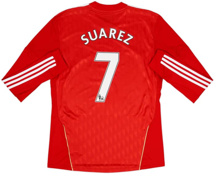 2010-12 Liverpool Home L/S Shirt Suarez #7 - 6/10 - (M)