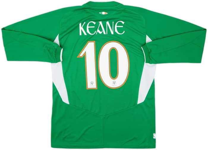 2004-06 Ireland Home L/S Shirt Keane #10 - 9/10 - (S)