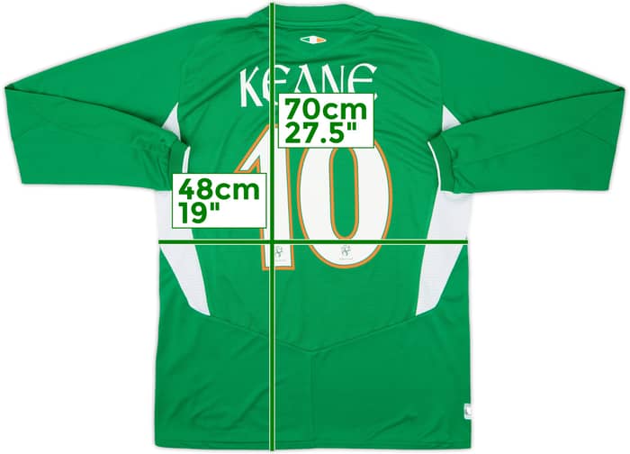 2004-06 Ireland Home L/S Shirt Keane #10 - 9/10 - (S)
