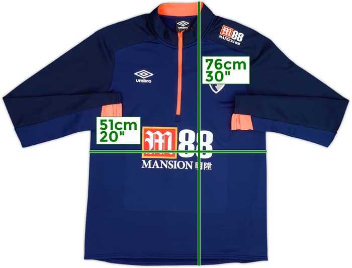 2017-18 Bournemouth Umbro 1/4 Zip Drill Top - 10/10 - (M)
