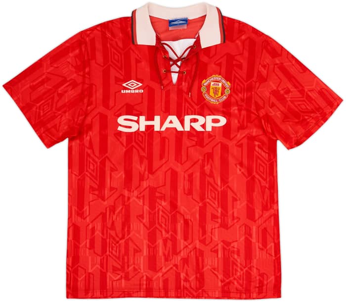 1992-94 Manchester United Home Shirt Cantona #7 - 8/10 - (L)