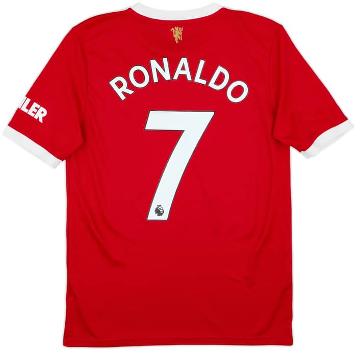 2021-22 Manchester United Home Shirt Ronaldo #7 - 8/10 - (XL.Boys)
